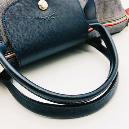 Pre-owned Limited Longchamp Victorie Le Pilage Embroidered Horse 2way Crossbody Hand Bag