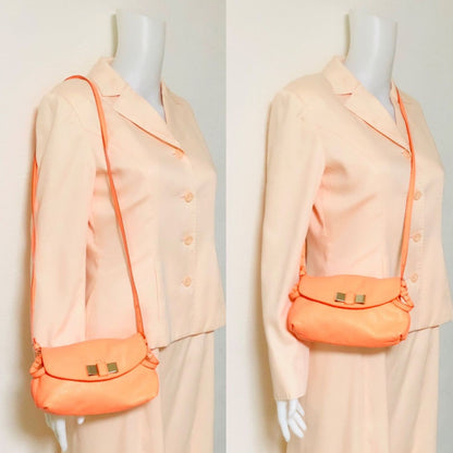 Unused Chloe Lily 2way Crossbody Shoulder Bag Bright Orange