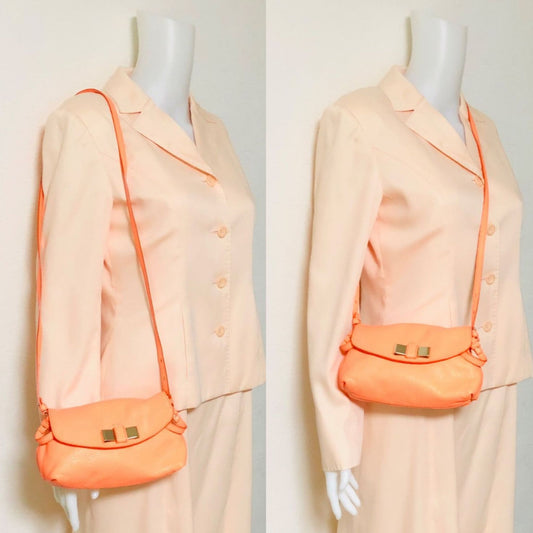 Unused Chloe Lily 2way Crossbody Shoulder Bag Bright Orange