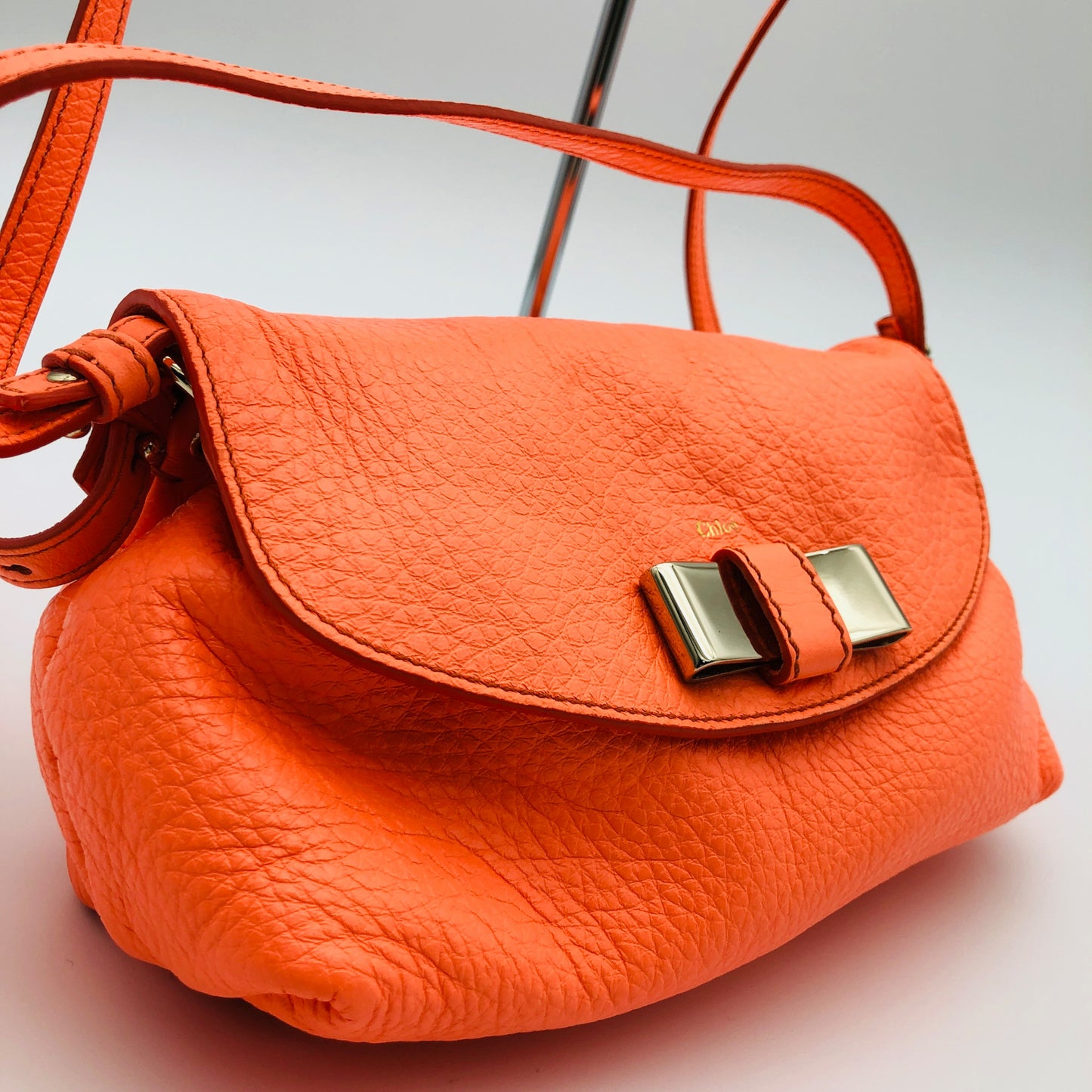 Unused Chloe Lily 2way Crossbody Shoulder Bag Bright Orange