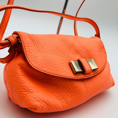 Unused Chloe Lily 2way Crossbody Shoulder Bag Bright Orange